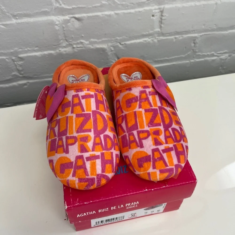 AGATHA RUIZ DE LA PRADA Girls Slippers Size 2